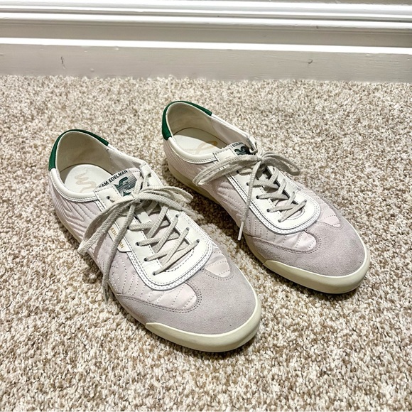 Sam Edelman Isabel Low Top Platform Sneakers Suede Green & Gray/Taupe Size 8.5 - Picture 3 of 14